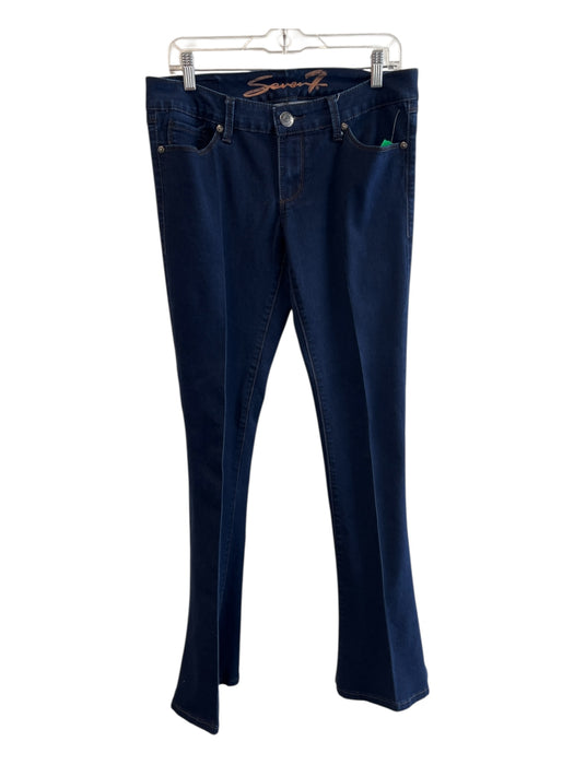 Seven Size 30 Dark denim Cotton Low Rise Zip Fly Flare Bottom 5 Pocket Jeans Dark denim / 30