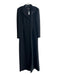 Linda Allard Ellen Tracy Size 14 Black Triacetate Double Breast Faux Pocket Gown Black / 14