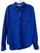 Zara Size XL Blue Polyester Long Sleeve Button Down Double Breasted Top Blue / XL