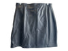 Zara Size XL Black Leather Side Zip Above Knee A Line Skirt Black / XL