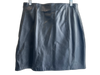 Zara Size XL Black Leather Side Zip Above Knee A Line Skirt Black / XL