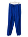Zara Size XL Blue Polyester Straight Leg High Waisted Zip Fly Pocket Pants Blue / XL