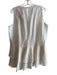 Saks Fifth Ave Size L White 100% Linen Round Neck Sleeveless Keyhole Back Top White / L