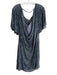 Aidan Mattox Size 14 Grey Polyester Beaded & Sequined Flutter Sleeve Dress Grey / 14