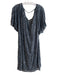 Aidan Mattox Size 14 Grey Polyester Beaded & Sequined Flutter Sleeve Dress Grey / 14