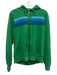 Aviator Nation Size M Green & Blue Polyester, Cotton, Rayon Stripe Zip Up Jacket Green & Blue / M