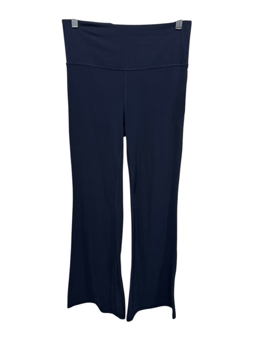 Athleta Size M Navy Blue Nylon Blend High Rise Stretch Flare Leg Leggings Navy Blue / M