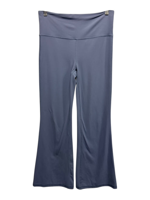 Athleta Size M Blue Gray Nylon Blend High Rise Stretch Flare Leg Leggings Blue Gray / M