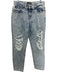 Retrofete Size 30 Acid Wash Cotton Denim High Waist Zip & Button Ripped Jeans Acid Wash / 30