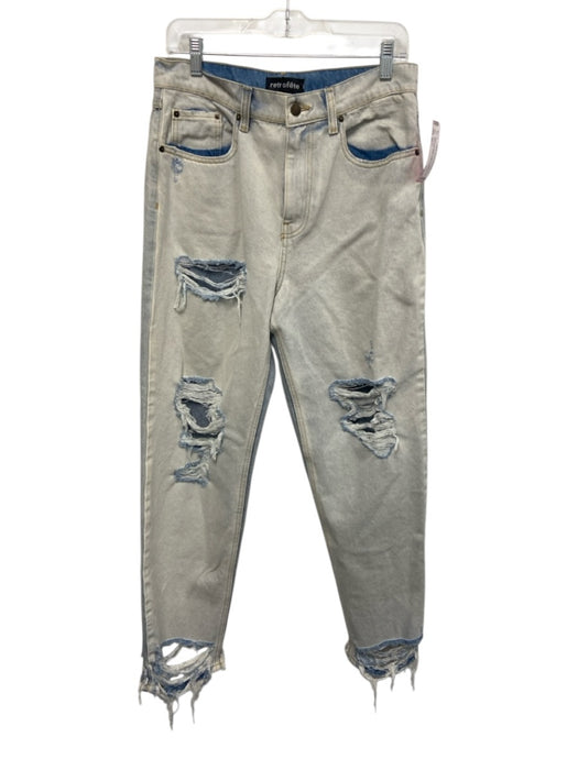 Retrofete Size 29 Light Wash Cotton Denim Distressed Button & Zip Fly Jeans Light Wash / 29