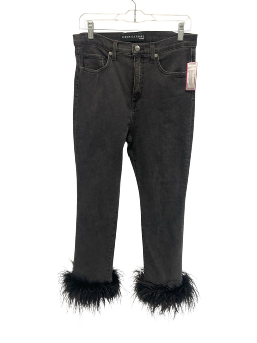 Veronica Beard Jeans Size 29 Charcoal Black Cotton Blend Denim Slim Jeans Charcoal Black / 29