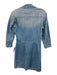 Retrofete Size M Medium light wash Cotton Blend Denim Blazer Ruched Dress Medium light wash / M
