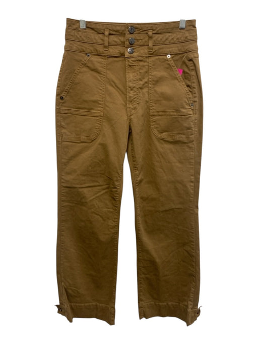 Veronica Beard Jeans Size 29 Taupe Brown Cotton Blend High Waist Wide Leg Pants Taupe Brown / 29
