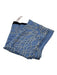 No Brand Blue & White Polyester Satin Abstract Square scarf Blue & White / One Size
