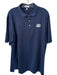 Peter Millar Size XL Navy & White Polyester Blend Solid Golf Men's Polo Navy & White / XL