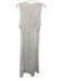 XiRENA Size S White Cotton Sleeveless V Neck Seersucker Midi Dress White / S