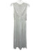 XiRENA Size S White Cotton Sleeveless V Neck Seersucker Midi Dress White / S