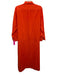 XiRENA Size S Orange Cotton Long Sleeve Long Sleeve Button Collar Dress Orange / S