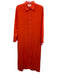 XiRENA Size S Orange Cotton Long Sleeve Long Sleeve Button Collar Dress Orange / S