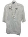 J Crew Size S White Cotton 1/2 Sleeve Split Neck Collar Top White / S