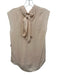 Veronica Beard Size 2 Blush Pink Silk Sleeveless Tie Neck Ruffles Top Blush Pink / 2