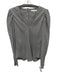 Frame Size S Black & White Silk Long Sleeve Diagonal Stripe V Neck Top Black & White / S