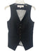 Veronica Beard Size 2 Black Wool Blend Sleeveless Buttons pleats Vest Black / 2