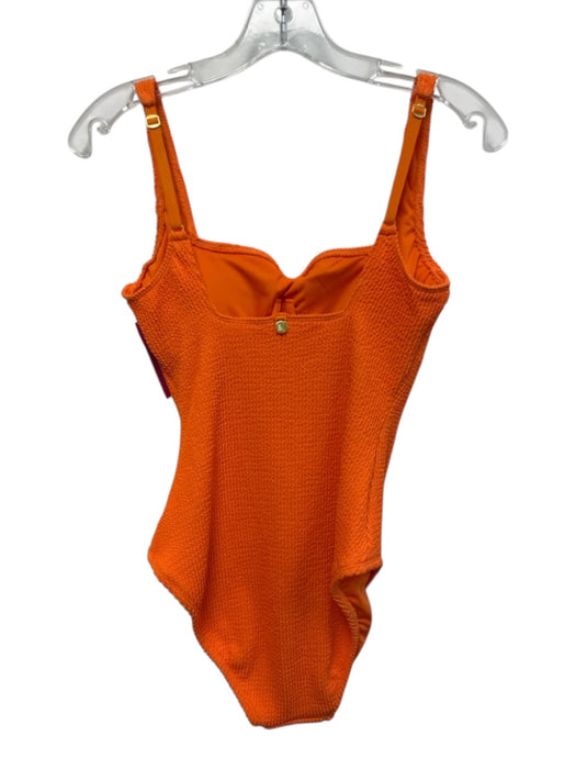 Bleu Rod Beattie Size 6 Orange Polyester & Spandex Textured One Piece Swimsuit Orange / 6