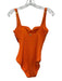 Bleu Rod Beattie Size 6 Orange Polyester & Spandex Textured One Piece Swimsuit Orange / 6