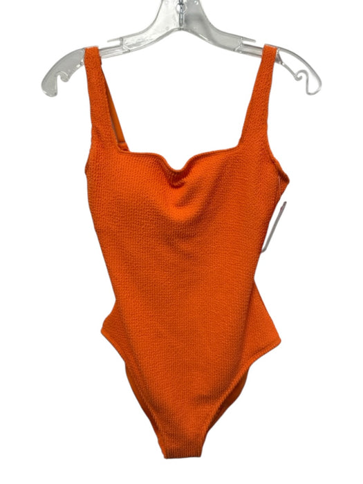 Bleu Rod Beattie Size 6 Orange Polyester & Spandex Textured One Piece Swimsuit Orange / 6