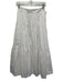 Staud Size 4 White Cotton Maxi Tiered pleats Skirt White / 4
