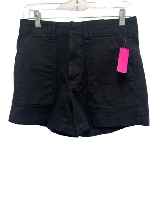 Pistola Size 26 Black Cotton High Rise Zip Fly Shorts Black / 26