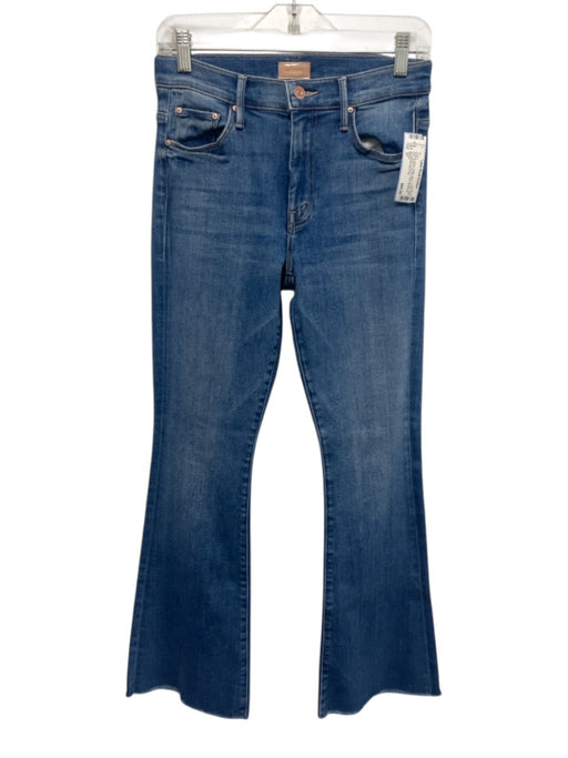Mother Size 27 Medium Wash Cotton Blend Denim Raw Hem Button & Zip Fly Jeans Medium Wash / 27