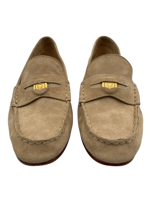 Veronica Beard Shoe Size 8.5 Beige Leather Upper Suede Penny Slip On Loafers Beige / 8.5