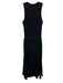 A Piece Apart Size S Black Cotton Smocked Bodice Sleeveless Maxi Pleats Dress Black / S