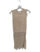 Sadie & Sage Size XS Tan Rayon & Nylon Crochet Sleeveless Maxi Skirt Set Tan / XS