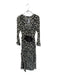 Zara Size S black and cream Polyester Animal Print Long Sleeve Maxi Dress black and cream / S