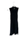 Amanda Uprichard Size S Black Silk High Neck Sleeveless Hook & Eye Midi Dress Black / S