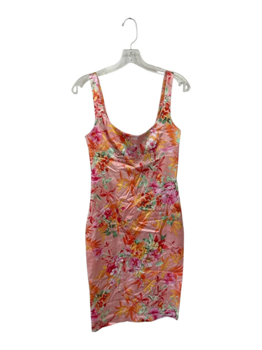 Dolce & Gabbana Size 30/44 Pink & Multi Viscose Blend Floral Scoop Neck Dress Pink & Multi / 30/44