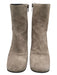 Chocolat Blu Shoe Size 36 Taupe Leather Upper Square Toe Block Heel Boots Taupe / 36