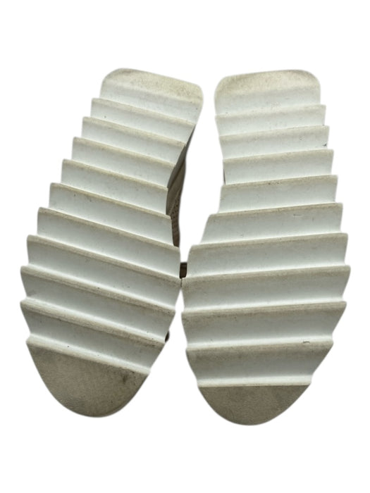 Softwaves Shoe Size 36.5 Beige Lace Up Perforated Almond Toe Lug Sole Sneakers Beige / 36.5