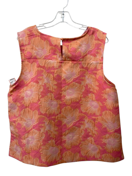 Abbey Glass Size L Pink & Orange Polyester Floral Sleeveless Short Set Pink & Orange / L