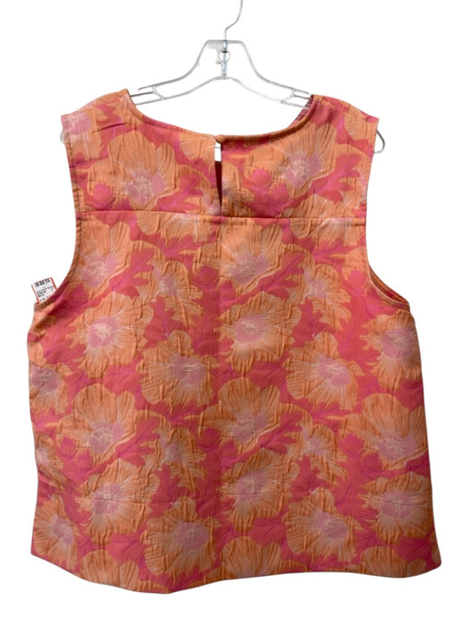 Abbey Glass Size L Pink & Orange Polyester Floral Sleeveless Short Set Pink & Orange / L