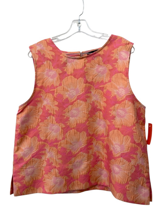 Abbey Glass Size L Pink & Orange Polyester Floral Sleeveless Short Set Pink & Orange / L