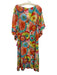 Frances Valentine Size Est L White & Multi Drape Sleeves Circles Boat Neck Dress White & Multi / Est L