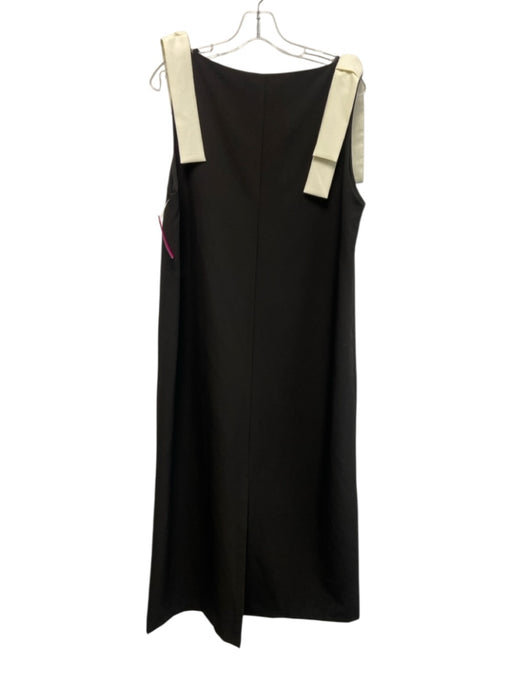 Abbey Glass Size L Black & White Sleeveless Bow Detail Slip On Maxi Gown Black & White / L