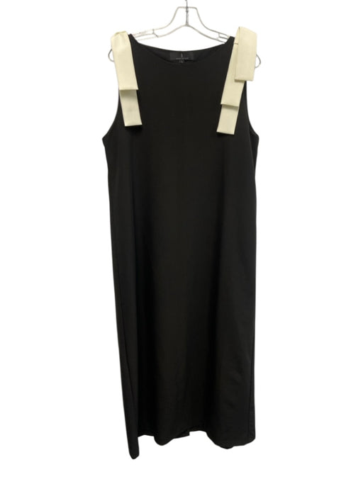 Abbey Glass Size L Black & White Sleeveless Bow Detail Slip On Maxi Gown Black & White / L