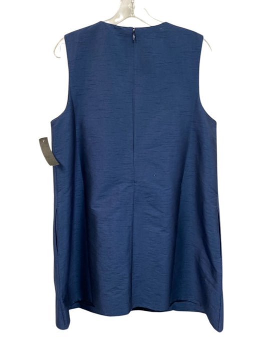 Frances Valentine Size L Navy Blue, Red & Multi Polyester Blend Sleeveless Dress Navy Blue, Red & Multi / L