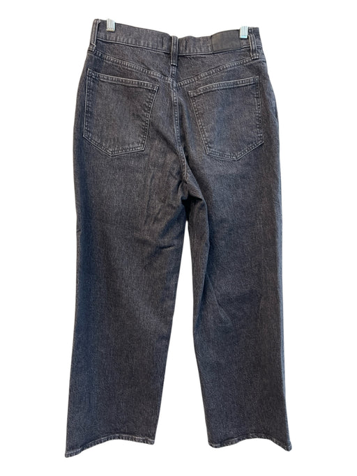 Madewell Size 30 Off White Cotton Blend 4 Pocket Wide Leg High Waist Jeans Off White / 30