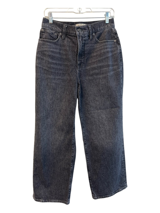 Madewell Size 30 Off White Cotton Blend 4 Pocket Wide Leg High Waist Jeans Off White / 30